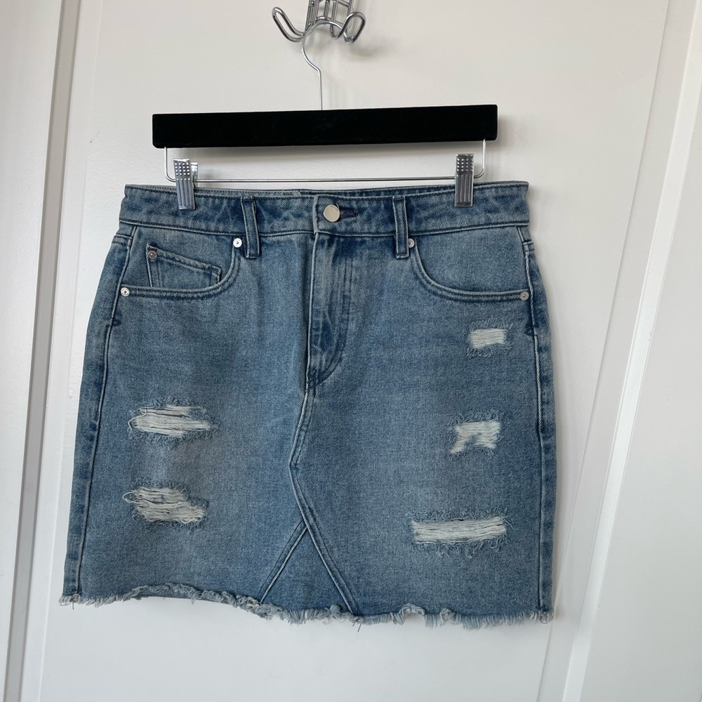 Volcom High-Rise Distressed Denim Women’s Skirt Size Large